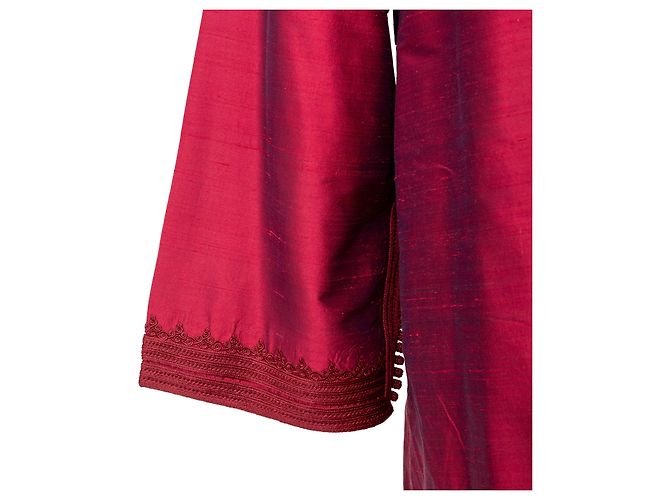 Autre Marque Giacca Lunga Ricamata Collection Privée Rosso - vista 10
