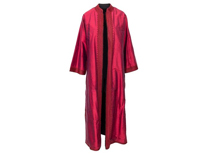 Autre Marque Giacca Lunga Ricamata Collection Privée Rosso - vista 2
