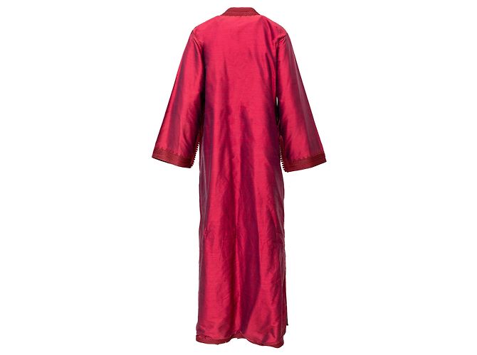 Autre Marque Giacca Lunga Ricamata Collection Privée Rosso - vista 3