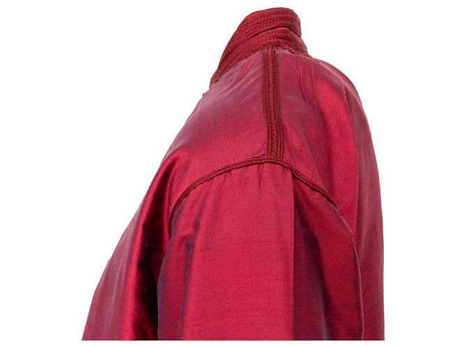 Autre Marque Giacca Lunga Ricamata Collection Privée Rosso - vista 5