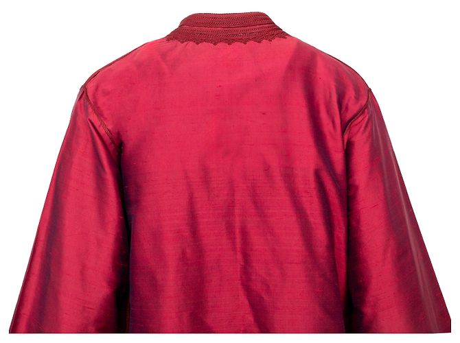 Autre Marque Giacca Lunga Ricamata Collection Privée Rosso - vista 6
