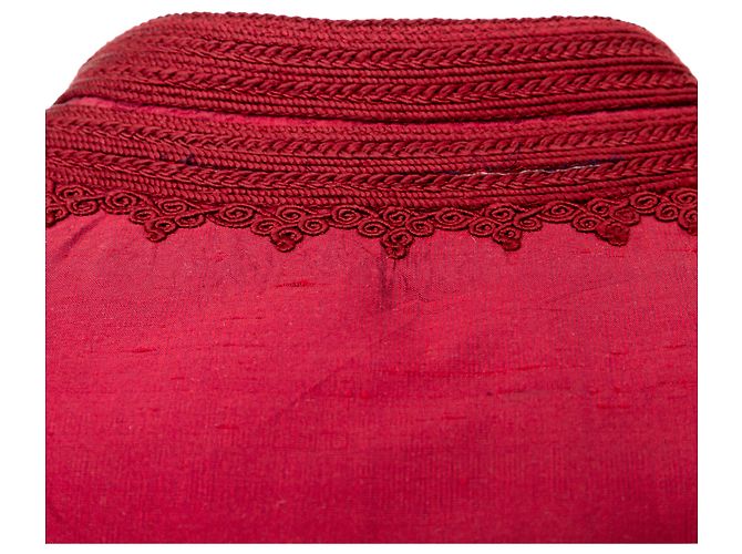Autre Marque Giacca Lunga Ricamata Collection Privée Rosso - vista 8
