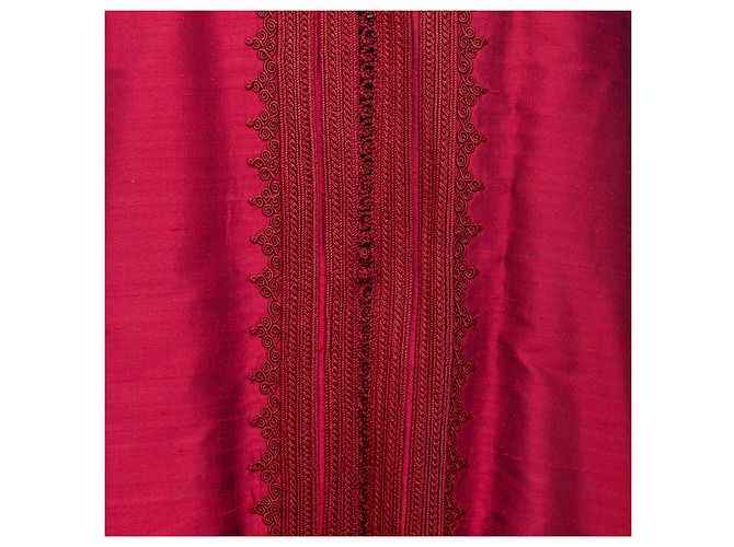 Autre Marque Giacca Lunga Ricamata Collection Privée Rosso - vista 9