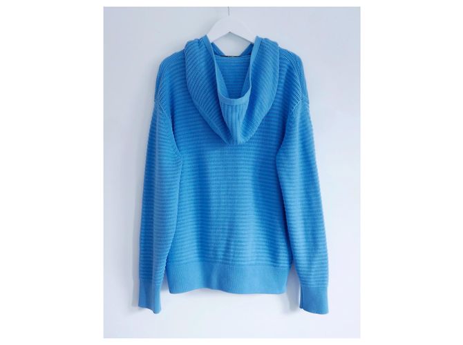 Chaqueta de cárdigan de seda y algodón azul brillante Loro Piana - vista 5