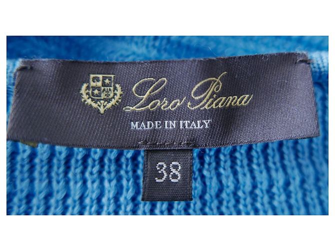 Chaqueta de cárdigan de seda y algodón azul brillante Loro Piana - vista 7