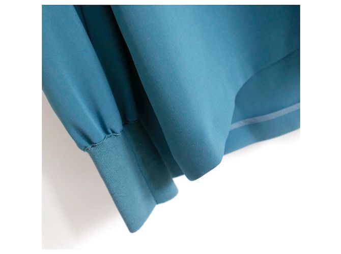 Blusa con capucha Isida de seda Loro Piana Azul Turquesa - vista 4