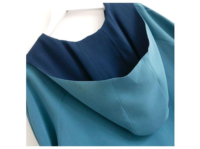 Blusa con capucha Isida de seda Loro Piana Azul Turquesa - vista 6