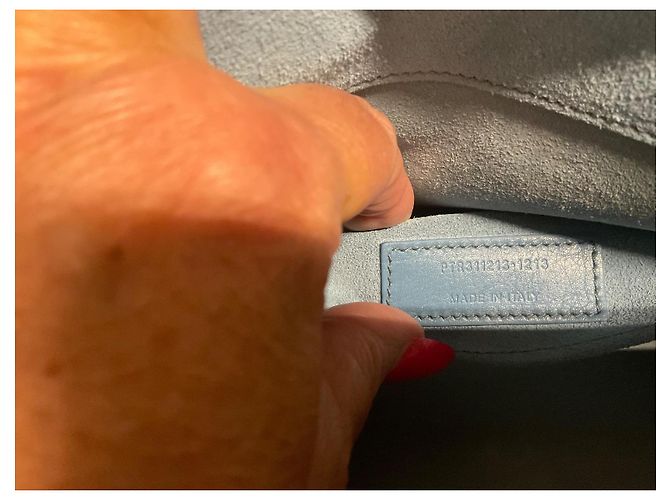 Pochette Saint Laurent Chyc in pelle azzurra Blu chiaro - vista 8