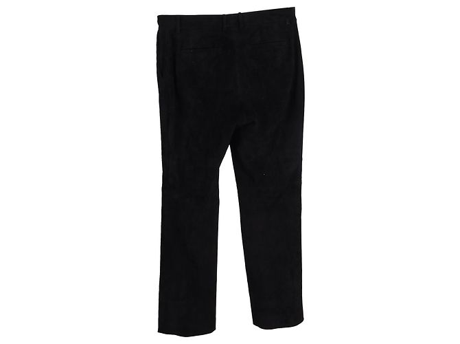 Pantalones rectos de cintura media Joseph en algodón negro - vista 2