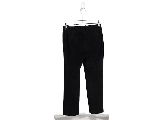 Pantalones rectos de cintura media Joseph en algodón negro - vista 5