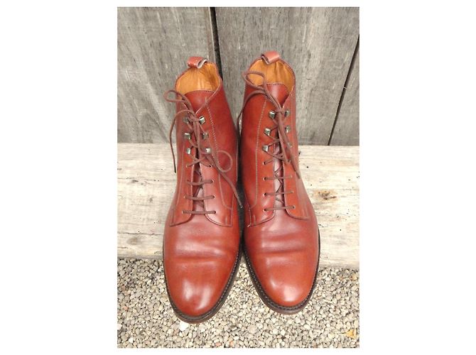 Botines Robert Clergerie de piel marrón claro - vista 3