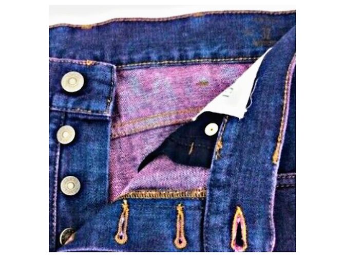 Authentic Gucci 18 AW Painted Processing Denim Blue - view 3
