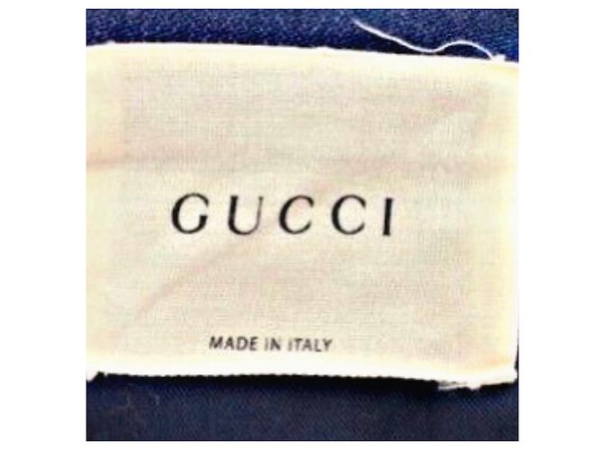 Authentic Gucci 18 AW Painted Processing Denim Blue - view 6