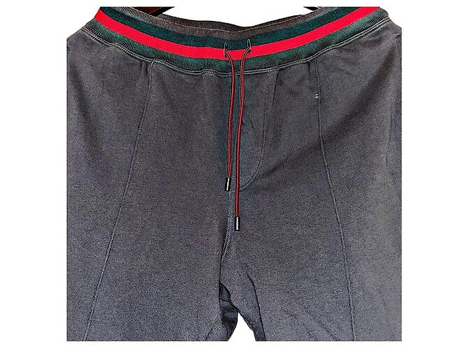 Authentische Gucci Tom Ford graue Webstreifen Taillierte Sweatpants - Ansicht 2