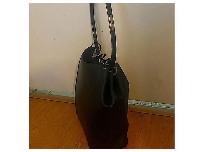 Echter Gucci 99 FW Tom Ford seltener schwarzer Leder-Vorhangbeutel - Ansicht 11
