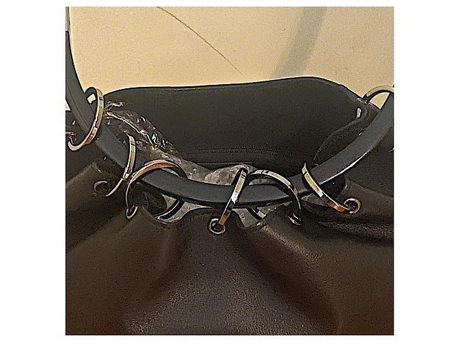 Echter Gucci 99 FW Tom Ford seltener schwarzer Leder-Vorhangbeutel - Ansicht 9