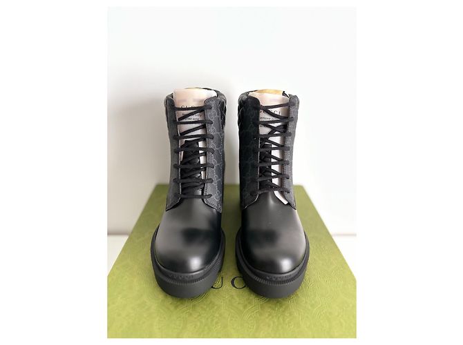 Stivaletti Gucci in pelle nera Nero - vista 3