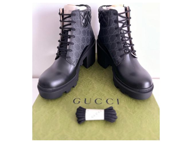 Stivaletti Gucci in pelle nera Nero - vista 4
