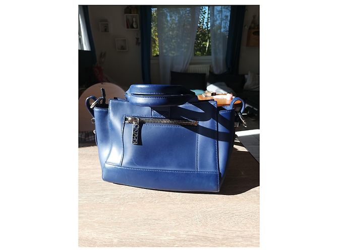 Borsa a mano Kenzo Kalifornia in pelle blu navy - vista 13