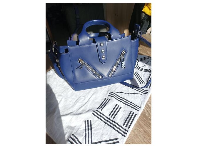 Borsa a mano Kenzo Kalifornia in pelle blu navy - vista 2