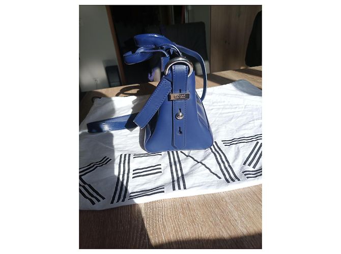 Borsa a mano Kenzo Kalifornia in pelle blu navy - vista 7