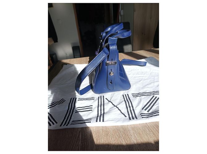 Borsa a mano Kenzo Kalifornia in pelle blu navy - vista 8