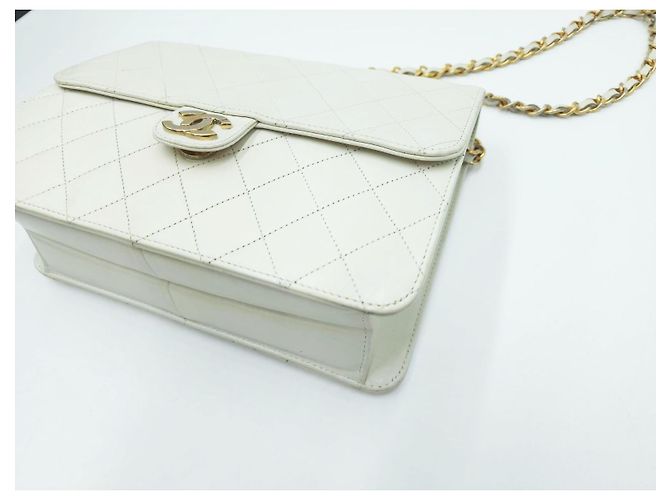 Timeless Chanel Classico Senza Tempo con Patta Singola Trapuntata Bianco - vista 13