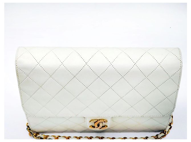Timeless Chanel Classico Senza Tempo con Patta Singola Trapuntata Bianco - vista 7