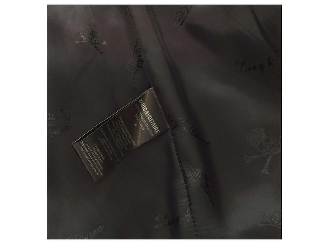 Zadig & Voltaire Vany Strass Schwarzer Glänzender Blazer S - Ansicht 5