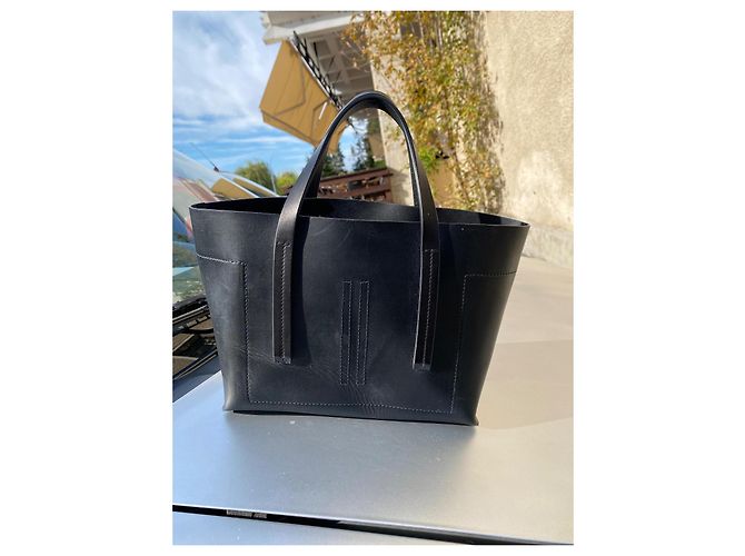 Borsa a mano Rick Owens in pelle nera Nero - vista 2