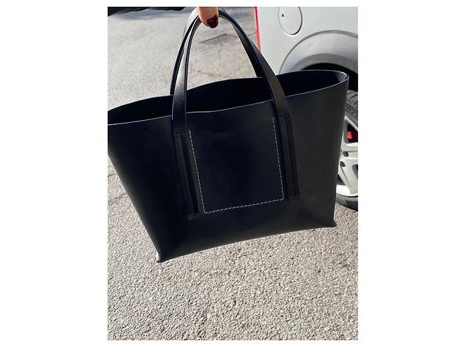 Borsa a mano Rick Owens in pelle nera Nero - vista 4