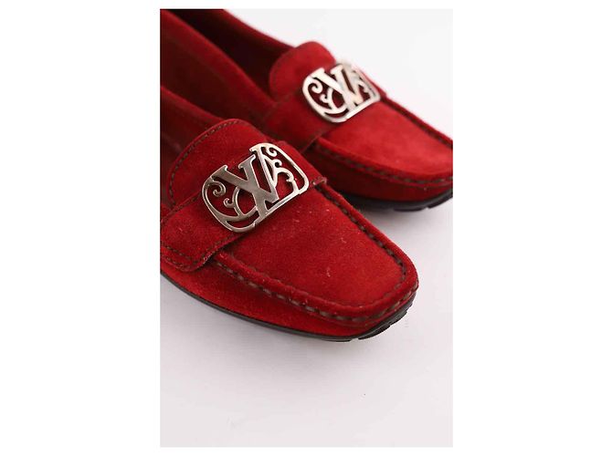 Louis Vuitton Mocassini in camoscio Rosso - vista 4