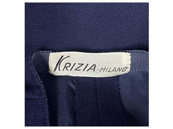 Falda midi de lana azul Krizia - vista 6