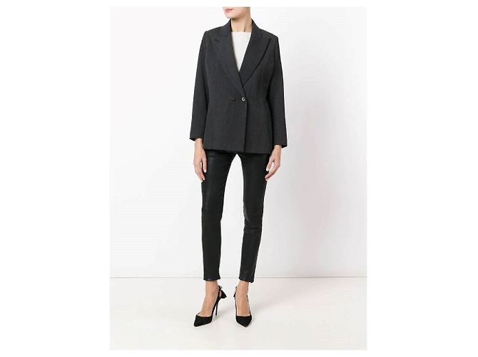 Jean Paul Gaultier Dark Grey Wool Blazer - view 2