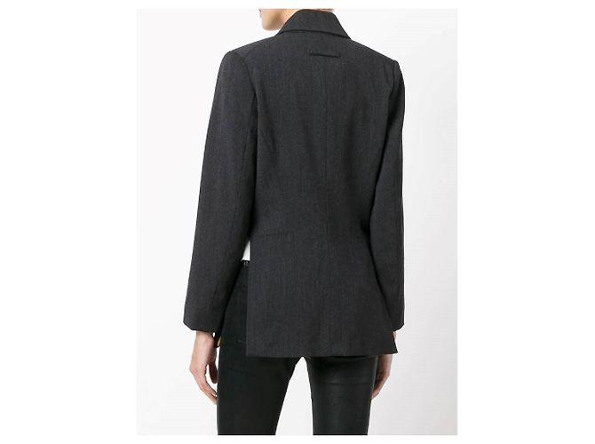 Jean Paul Gaultier Dark Grey Wool Blazer - view 4
