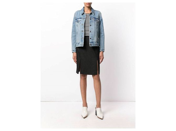 Falda de lana gris Yves Saint Laurent - vista 2