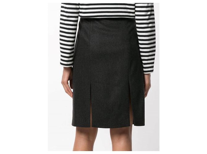 Falda de lana gris Yves Saint Laurent - vista 4