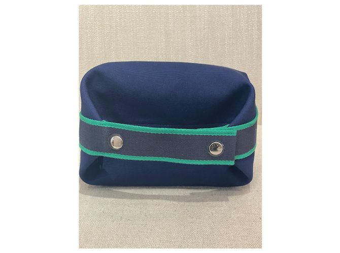 Hermès Borse da viaggio HERMES T. Cotone Blu - vista 5