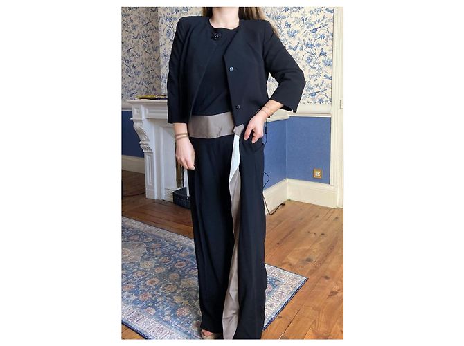 Conjunto de ceremonia Max Mara Negro Crudo Gris pardo - vista 15