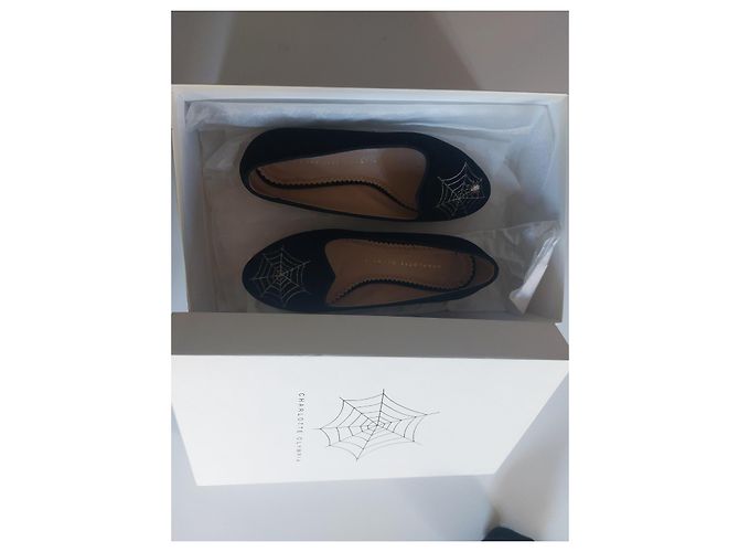 Mocassini Charlotte Olympia Nero D'oro - vista 2