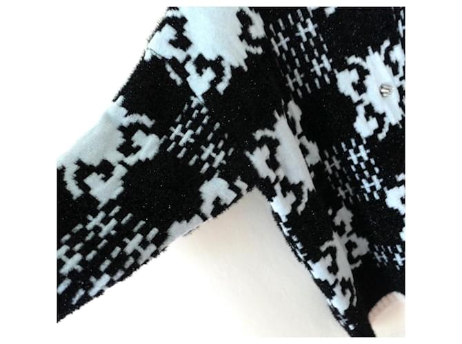 Autre Marque Tinsel-Pullover mit Spike-Nieten We11done Space Invader Schwarz Blau - Ansicht 2