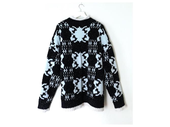 Autre Marque Tinsel-Pullover mit Spike-Nieten We11done Space Invader Schwarz Blau - Ansicht 4