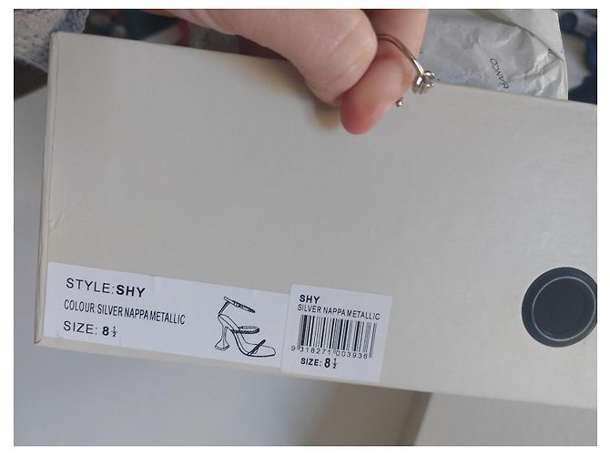 Autre Marque Décolleté in pelle di struzzo argentate con cinturini in strass Argento Silver hardware - vista 6