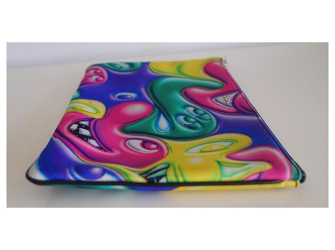 Dior Kenny Scharf Pochette aus mehrfarbigem Canvas Mehrfarben - Ansicht 10