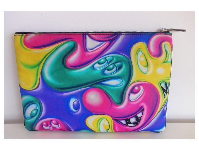 Dior Kenny Scharf Pochette aus mehrfarbigem Canvas Mehrfarben - Ansicht 2