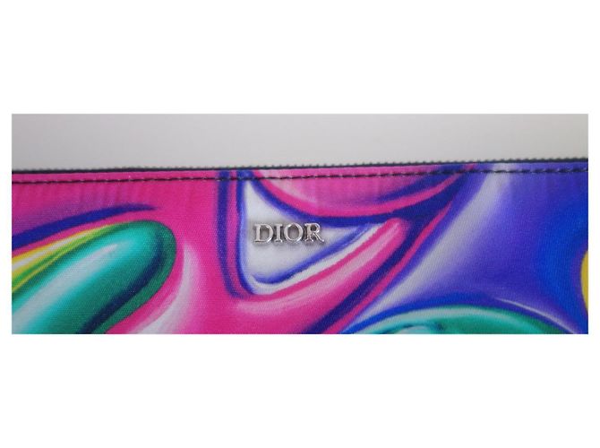 Dior Kenny Scharf Pochette aus mehrfarbigem Canvas Mehrfarben - Ansicht 4