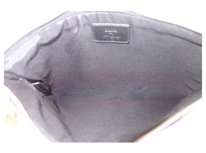 Dior Kenny Scharf Pochette aus mehrfarbigem Canvas Mehrfarben - Ansicht 5