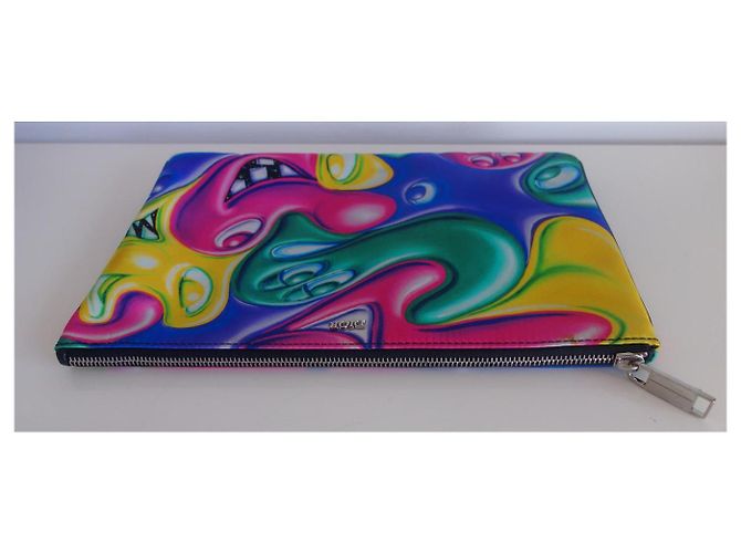 Dior Kenny Scharf Pochette aus mehrfarbigem Canvas Mehrfarben - Ansicht 8