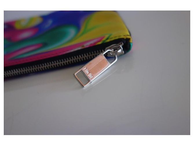 Dior Kenny Scharf Pochette aus mehrfarbigem Canvas Mehrfarben - Ansicht 9
