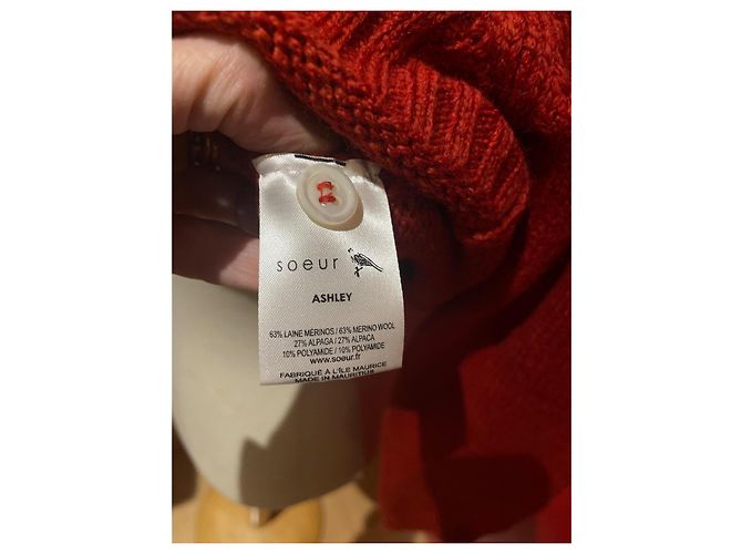 Soeur Weste Rot Wolle und Alpaka Mädchen - Ansicht 4